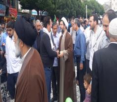 حضور دکتر حسین زاده بحرینی در راهپیمائی روز قدس